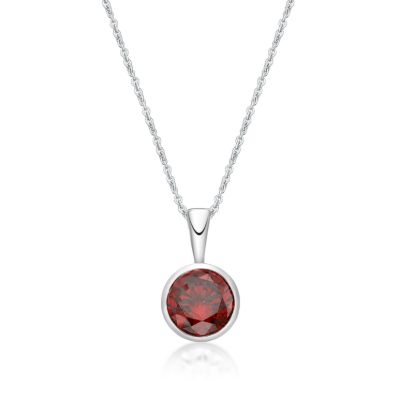 Picture of JANUARY   , 5mm BEZEL PENDANT with CHAIN